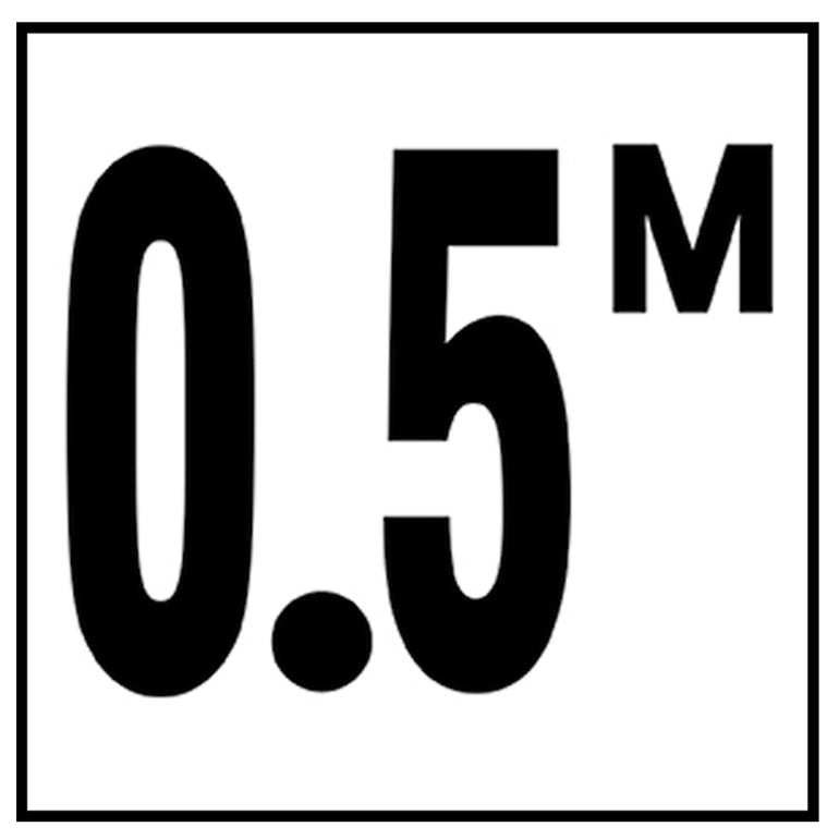 6" x 6" Metric Depth Markers, 4" Number with M - Safety Markers for Pools
