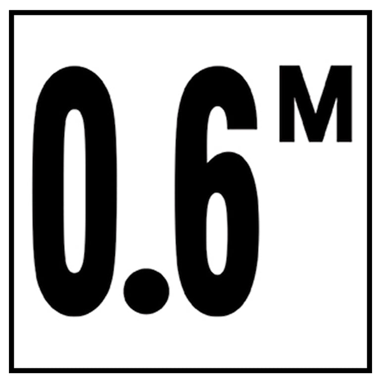 6" x 6" Metric Depth Markers, 4" Number with M - Safety Markers for Pools