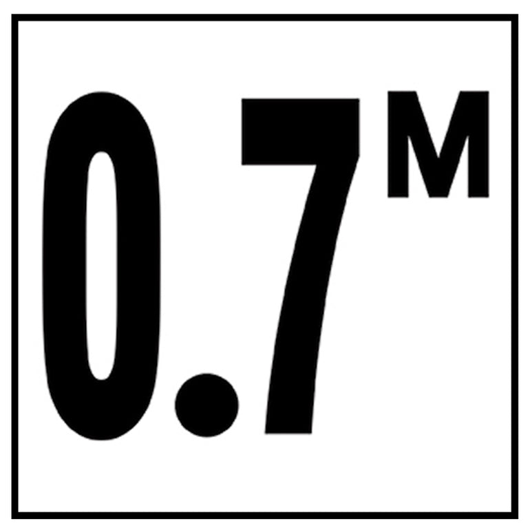 6" x 6" Metric Depth Markers, 4" Number with M - Safety Markers for Pools