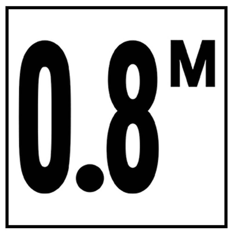 6" x 6" Metric Depth Markers, 4" Number with M - Safety Markers for Pools