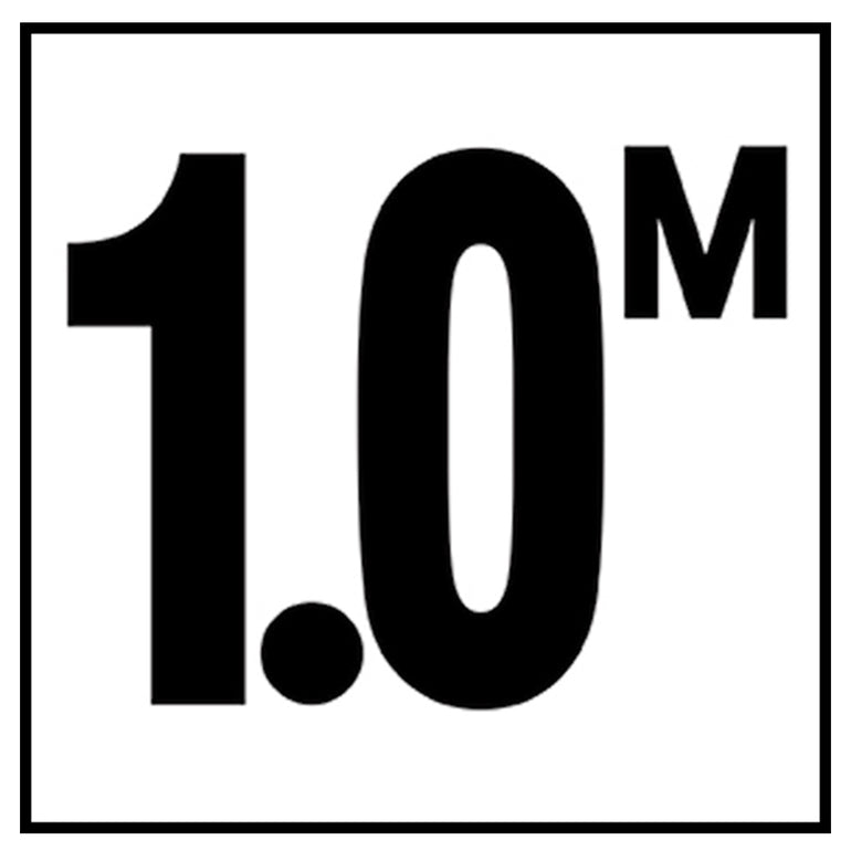 6" x 6" Metric Depth Markers, 4" Number with M - Safety Markers for Pools