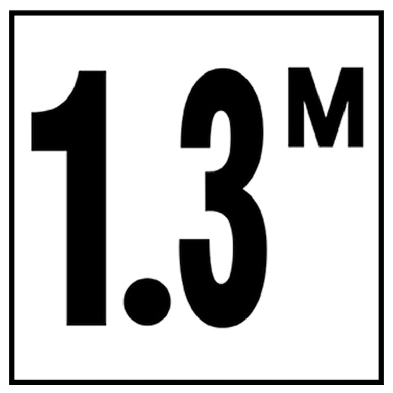 6" x 6" Metric Depth Markers, 4" Number with M - Safety Markers for Pools