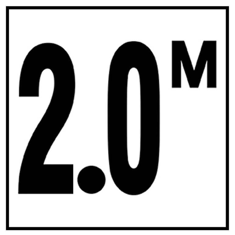 6" x 6" Metric Depth Markers, 4" Number with M - Safety Markers for Pools