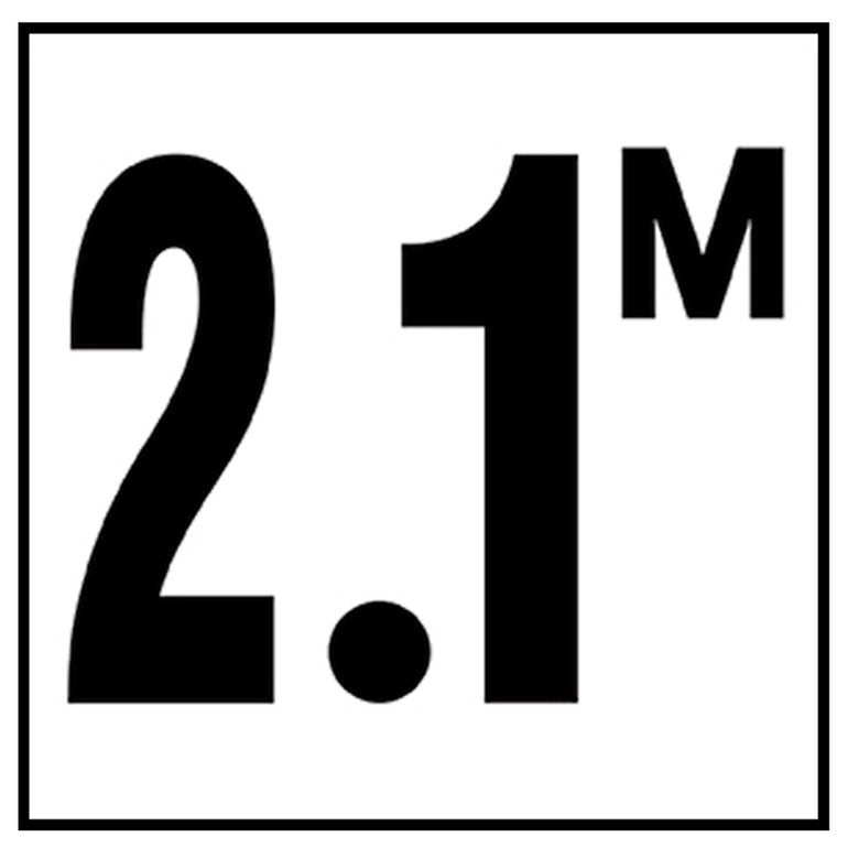 6" x 6" Metric Depth Markers, 4" Number with M - Safety Markers for Pools