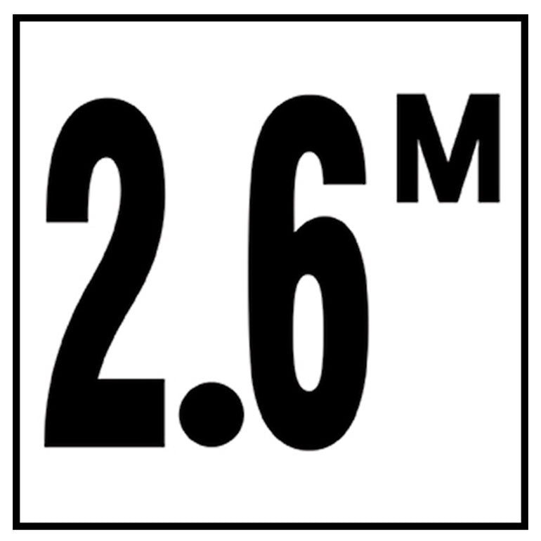 6" x 6" Metric Depth Markers, 4" Number with M - Safety Markers for Pools