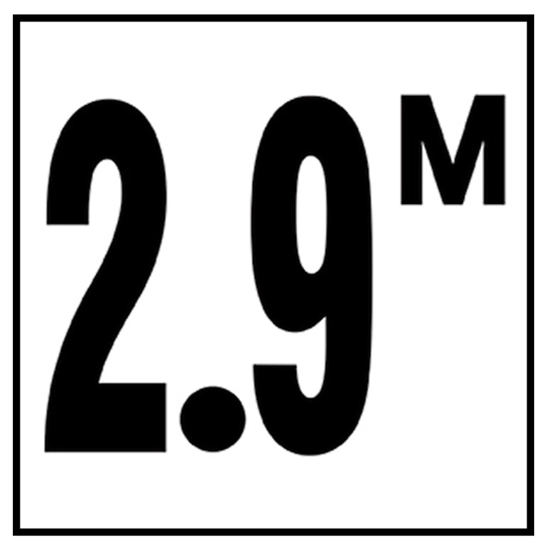 6" x 6" Metric Depth Markers, 4" Number with M - Safety Markers for Pools
