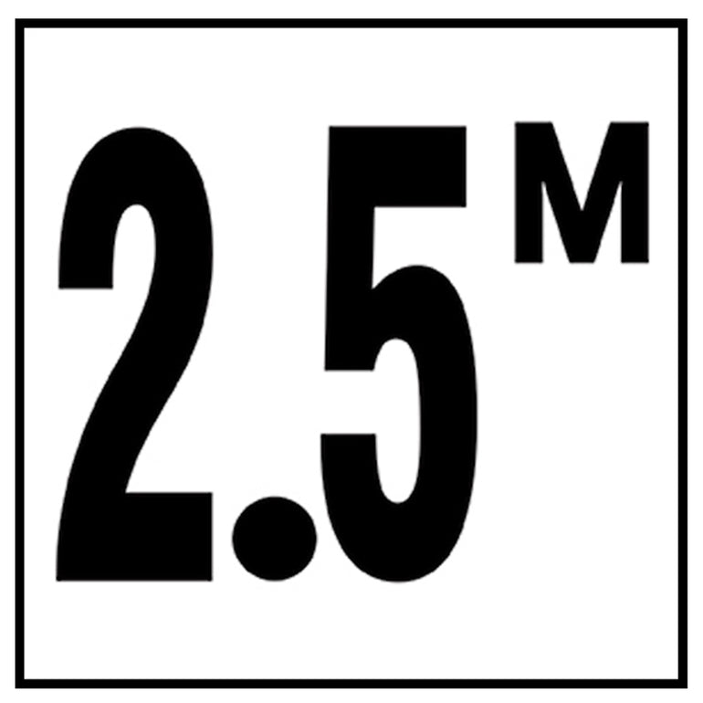 6" x 6" Metric Depth Markers, 4" Number with M - Safety Markers for Pools