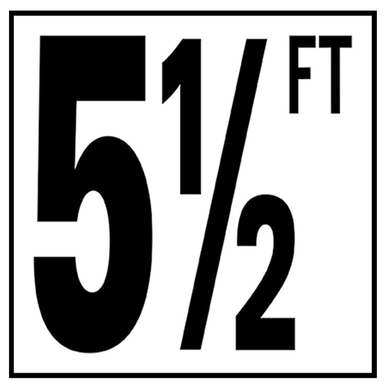 6" x 6" Standard Depth Markers, 5" Numbers with FT - Safety Markers for Pools