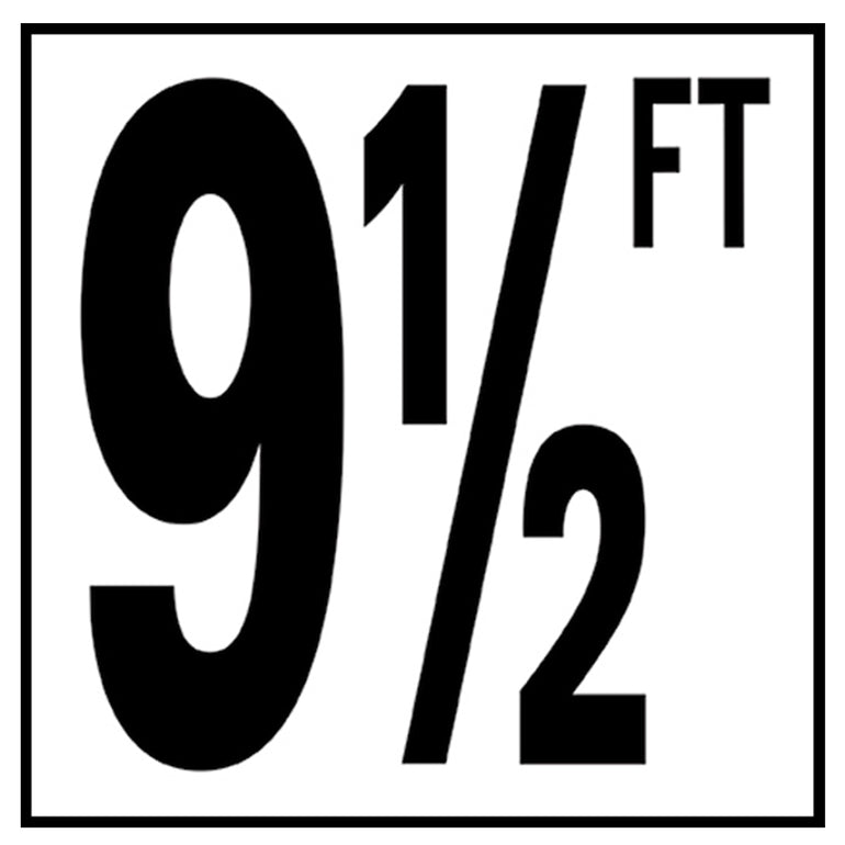 6" x 6" Standard Depth Markers, 5" Numbers with FT - Safety Markers for Pools