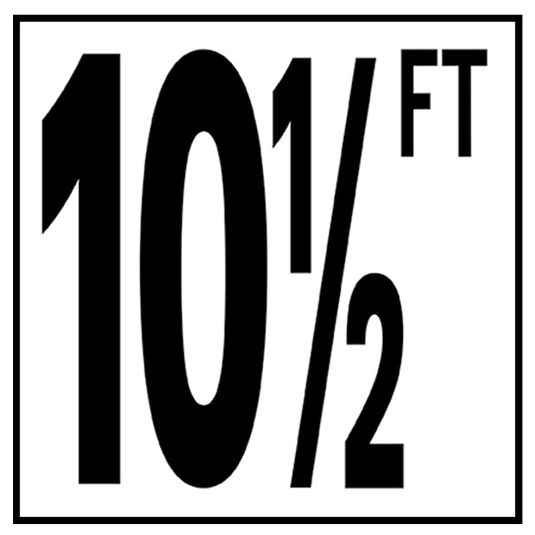 6" x 6" Standard Depth Markers, 5" Numbers with FT - Safety Markers for Pools