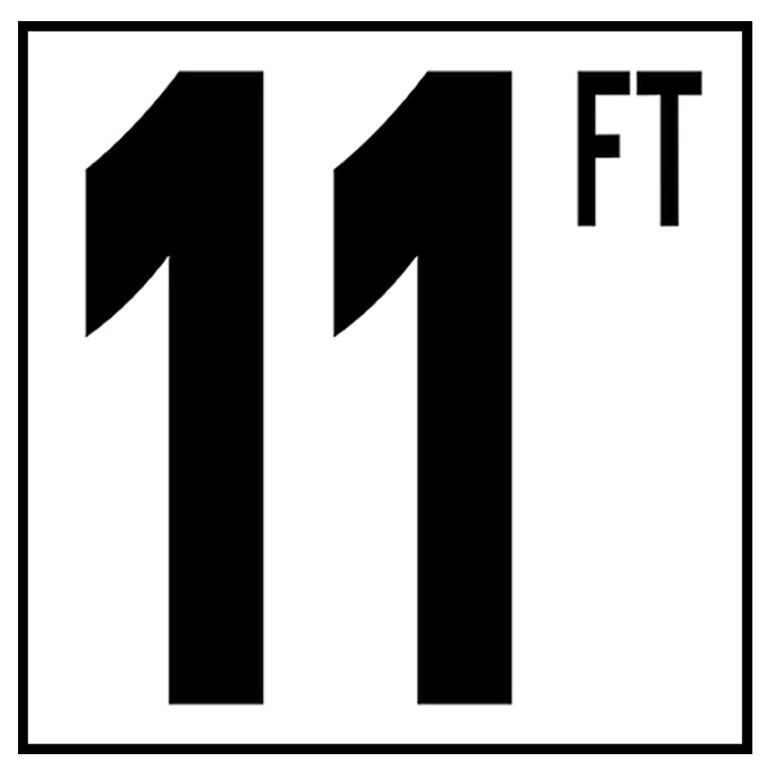 6" x 6" Standard Depth Markers, 5" Numbers with FT - Safety Markers for Pools