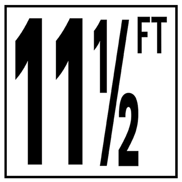 6" x 6" Standard Depth Markers, 5" Numbers with FT - Safety Markers for Pools