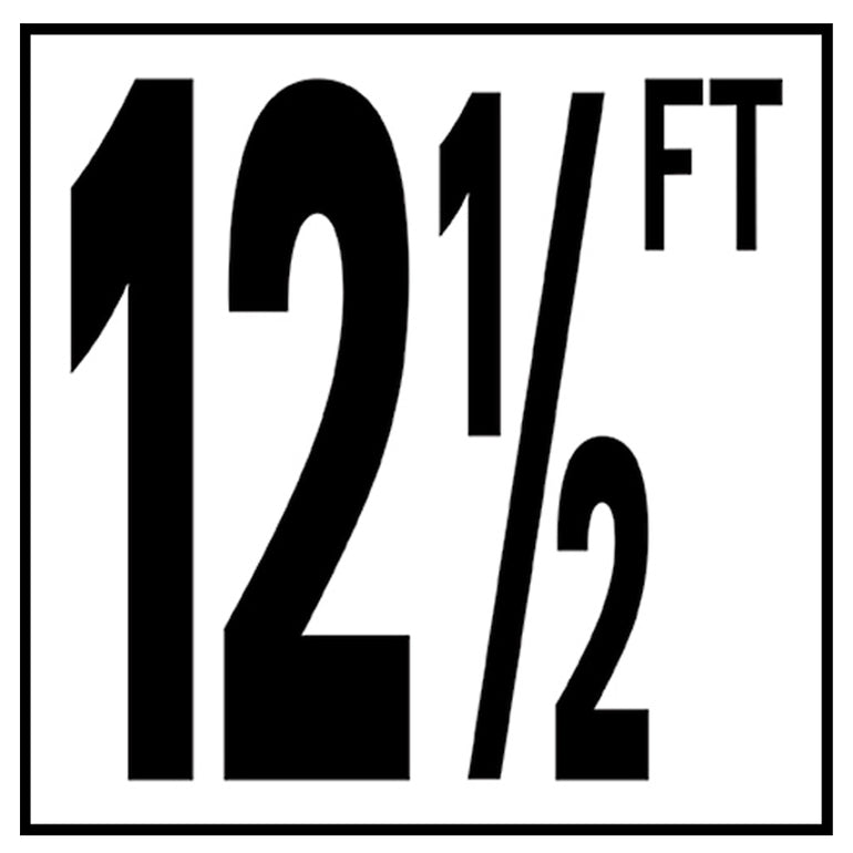 6" x 6" Standard Depth Markers, 5" Numbers with FT - Safety Markers for Pools