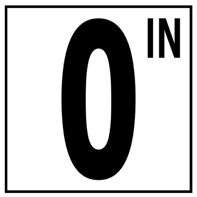 6" x 6" Standard Depth Markers, 5" Numbers with IN - Safety Markers for Pools