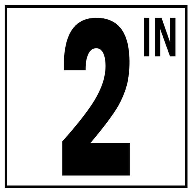 6" x 6" Standard Depth Markers, 5" Numbers with IN - Safety Markers for Pools