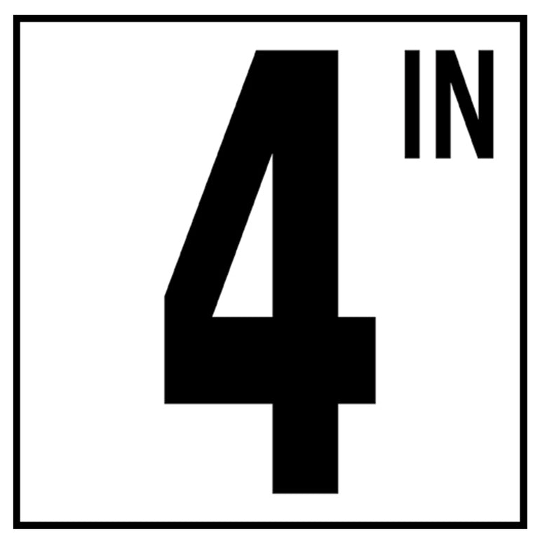 6" x 6" Standard Depth Markers, 5" Numbers with IN - Safety Markers for Pools