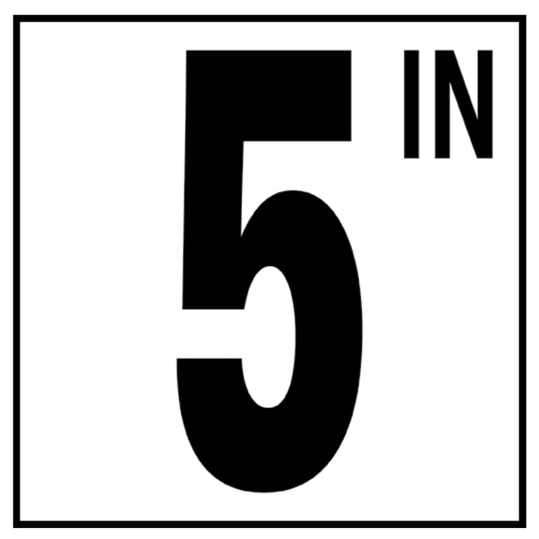 6" x 6" Standard Depth Markers, 5" Numbers with IN - Safety Markers for Pools