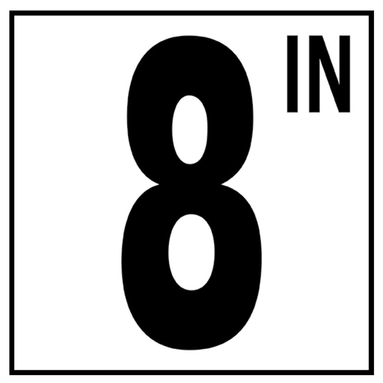 6" x 6" Standard Depth Markers, 5" Numbers with IN - Safety Markers for Pools