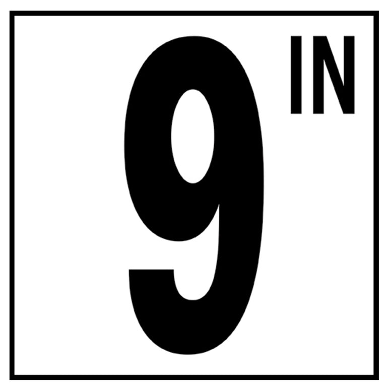 6" x 6" Standard Depth Markers, 5" Numbers with IN - Safety Markers for Pools