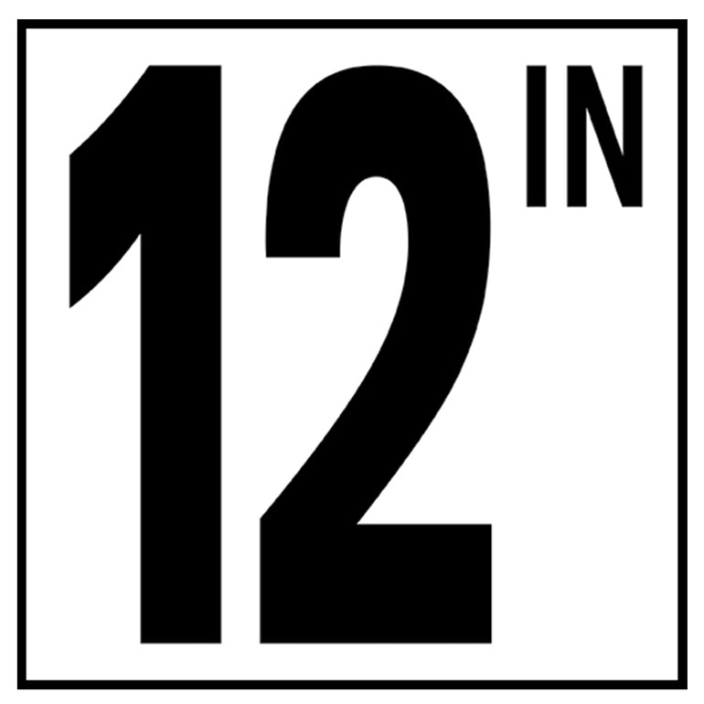 6" x 6" Standard Depth Markers, 5" Numbers with IN - Safety Markers for Pools