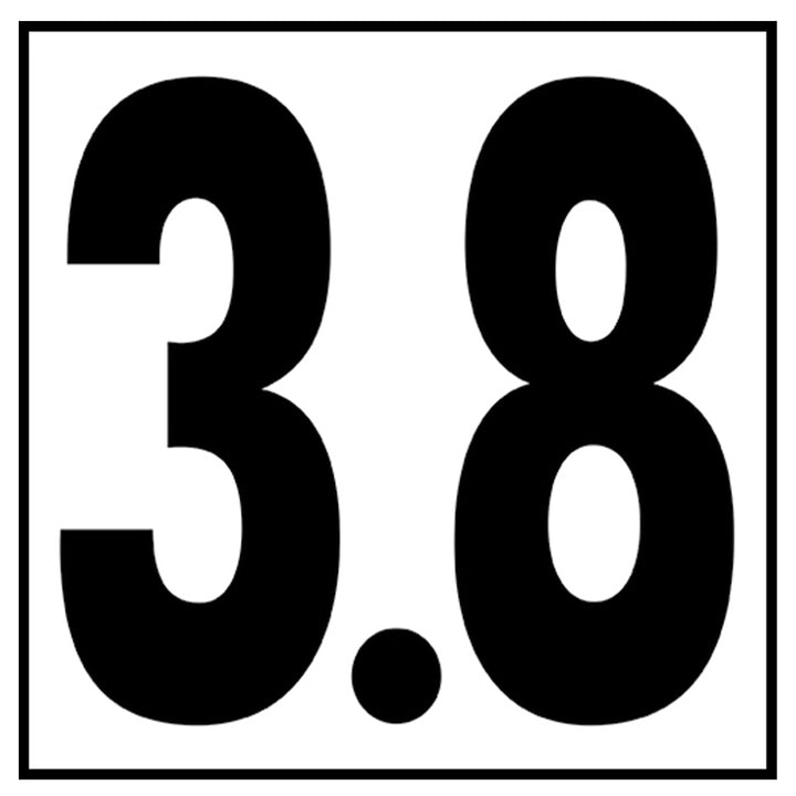 6" x 6" Metric Depth Markers, 5" Numbers - Safety Markers for Pools