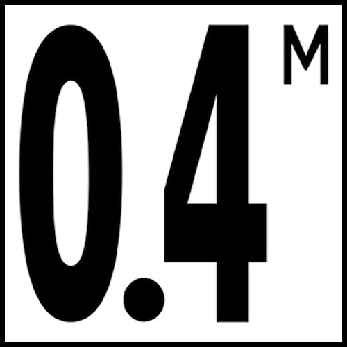 6" x 6" Metric Depth Markers, 5" Number with M - Safety Markers for Pools