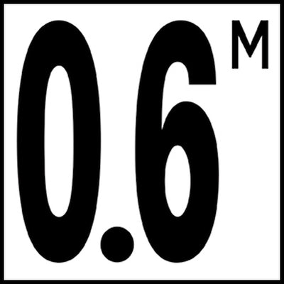 6" x 6" Metric Depth Markers, 5" Number with M - Safety Markers for Pools