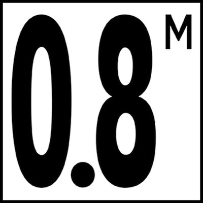 6" x 6" Metric Depth Markers, 5" Number with M - Safety Markers for Pools