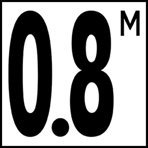 6" x 6" Metric Depth Markers, 5" Number with M - Safety Markers for Pools