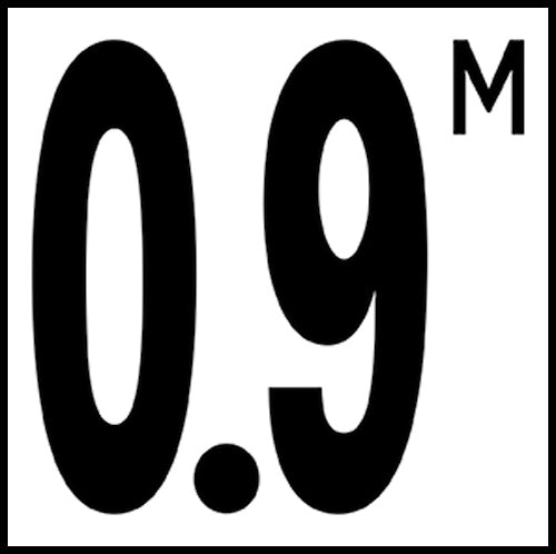 6" x 6" Metric Depth Markers, 5" Number with M - Safety Markers for Pools