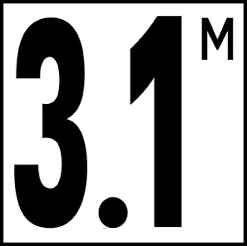 6" x 6" Metric Depth Markers, 5" Number with M - Safety Markers for Pools