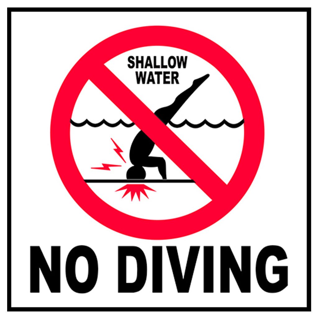 Single 6" x 6" Message Markers - Safety Markers for Pools
