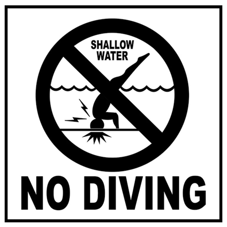 Single 6" x 6" Message Markers - Safety Markers for Pools
