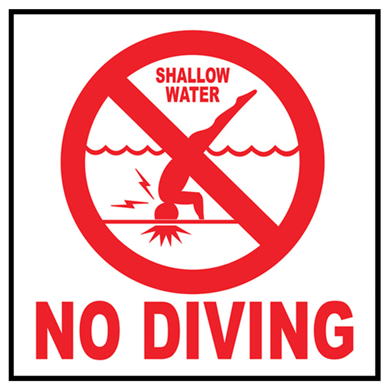 Single 6" x 6" Message Markers - Safety Markers for Pools