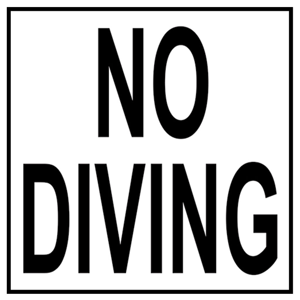 Single 6" x 6" Message Markers - Safety Markers for Pools