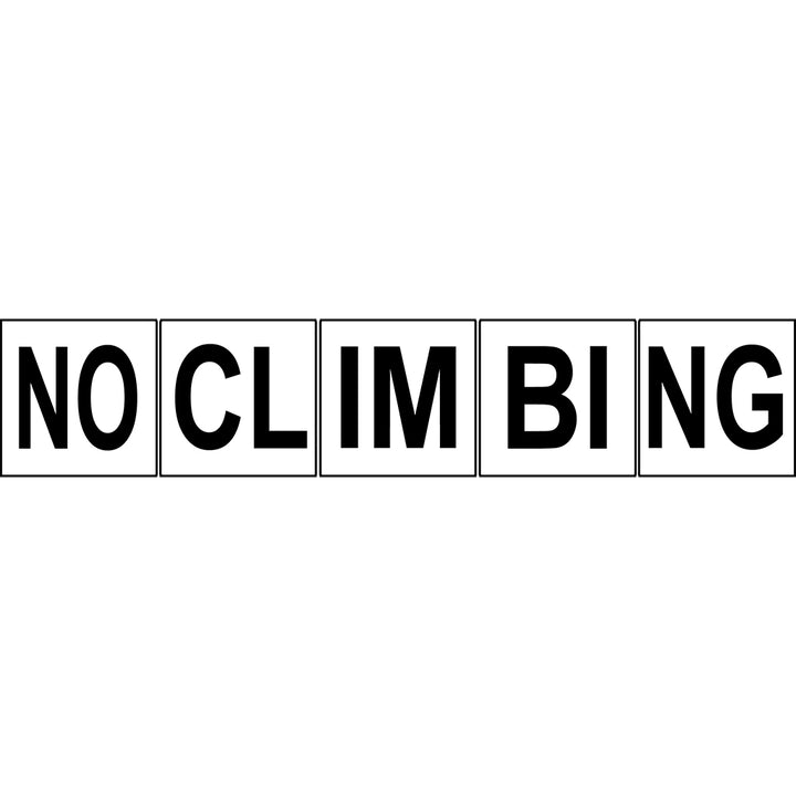 Warning Markers with 4" Font - Safety Markers for Pools