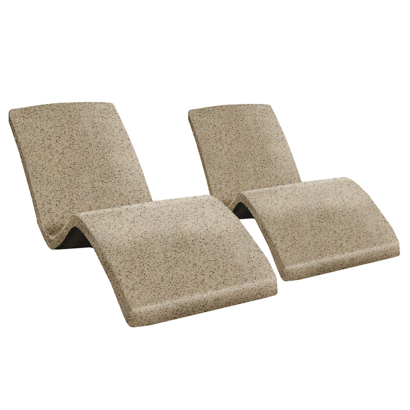 Destination Lounger 2 Pack, Cappuccino | Luxury Pool Lounge Chair