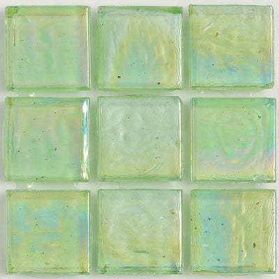 Tourmaline Iridescent 1x1 Glass Tile | E11.137.02S | American Glass Mosaics