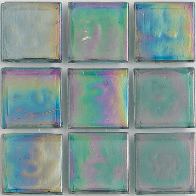 Larimar Iridescent 1x1 Glass Tile | E11.178.02S | American Glass Mosaics