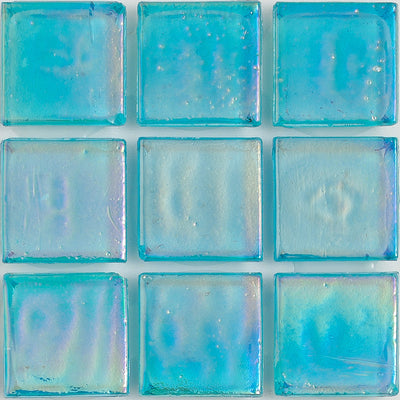 Zircon Iridescent 1x1 Glass Tile | E11.225.02S | American Glass Mosaics