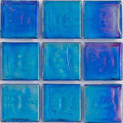 Tanzanite Iridescent 1x1 Glass Tile | E11.236.02S | American Glass Mosaics