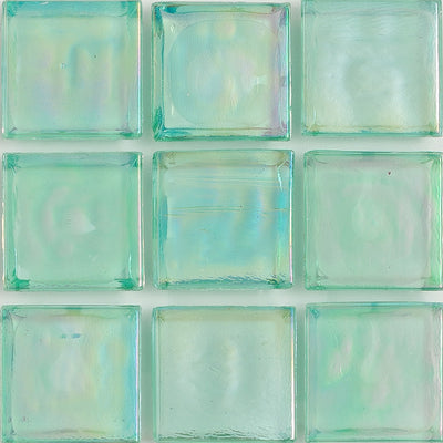 Peridot Iridescent 1x1 Glass Tile | E11.240.02S | American Glass Mosaics