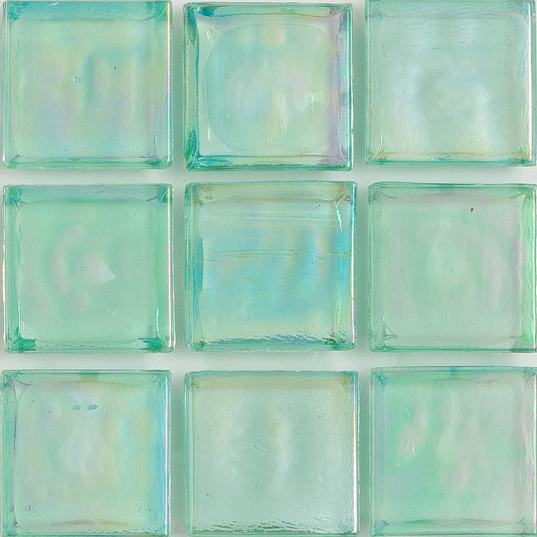Peridot Iridescent 1x1 Glass Tile | E11.240.02S | American Glass Mosaics