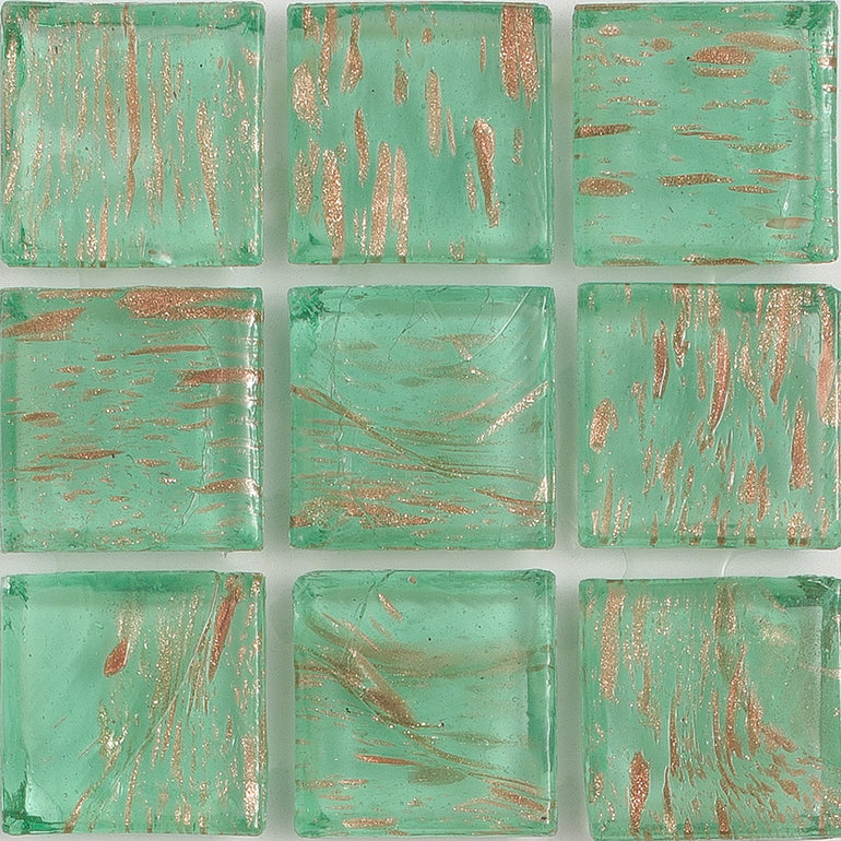 Peridot Aventurina 1x1 Glass Tile | E11.240.05S | American Glass Mosaics