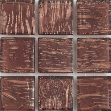 Garnet Aventurina 1x1 Glass Tile | E11.256.05S | American Glass Mosaics