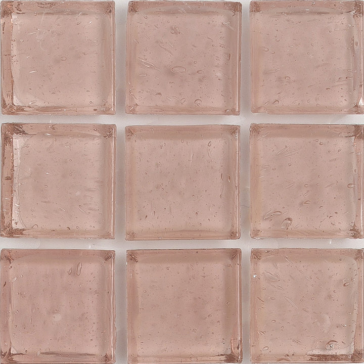 Rose Quartz Clear 1x1 Glass Tile | E11.259.01S | American Glass Mosaics