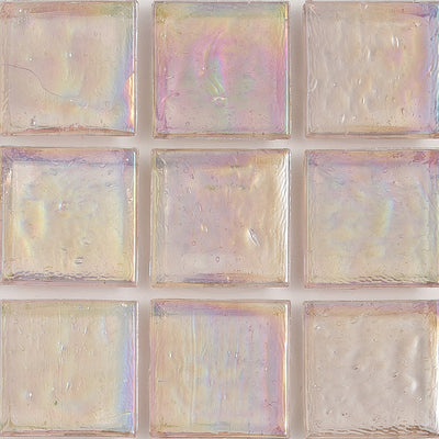 Rose Quartz Iridescent 1x1 Glass Tile | E11.259.02S | American Glass Mosaics