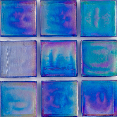 Lapis Iridescent 1x1 Glass Tile | E11.266.02S | American Glass Mosaics