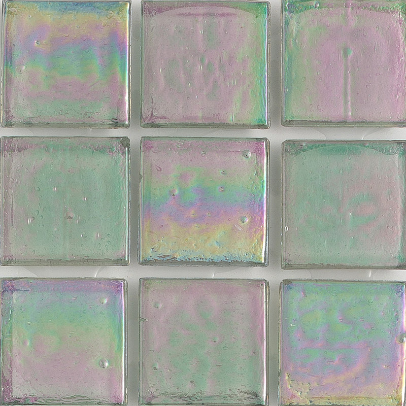 Tremolite Iridescent 1x1 Glass Tile | E11.267.02S | American Glass Mosaics