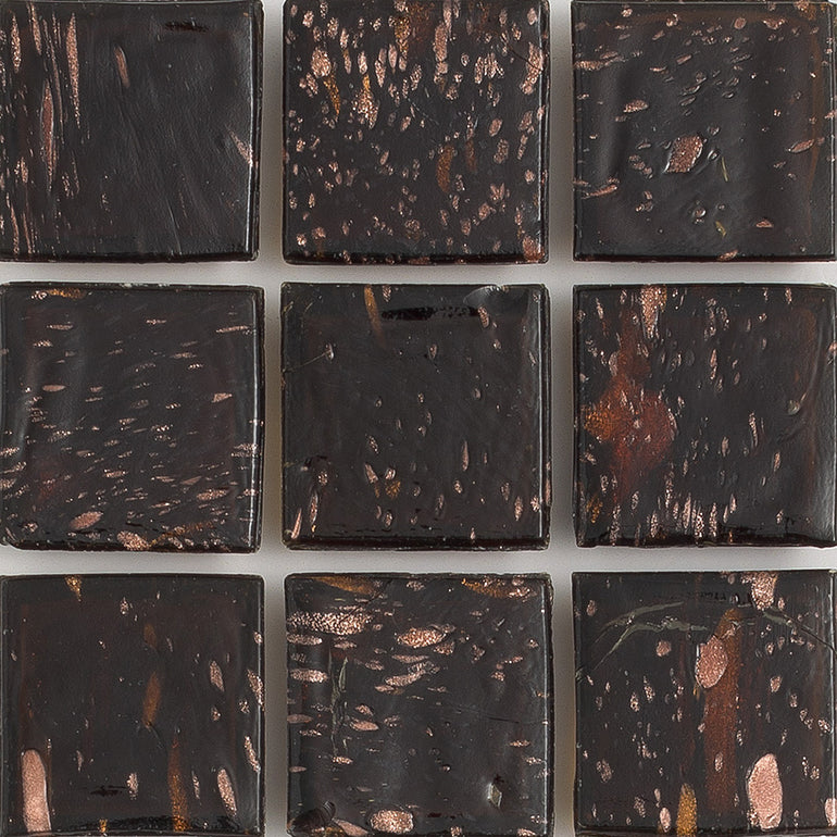 Obsidian Aventurina 1x1 Glass Tile | E11.282.05S | American Glass Mosaics